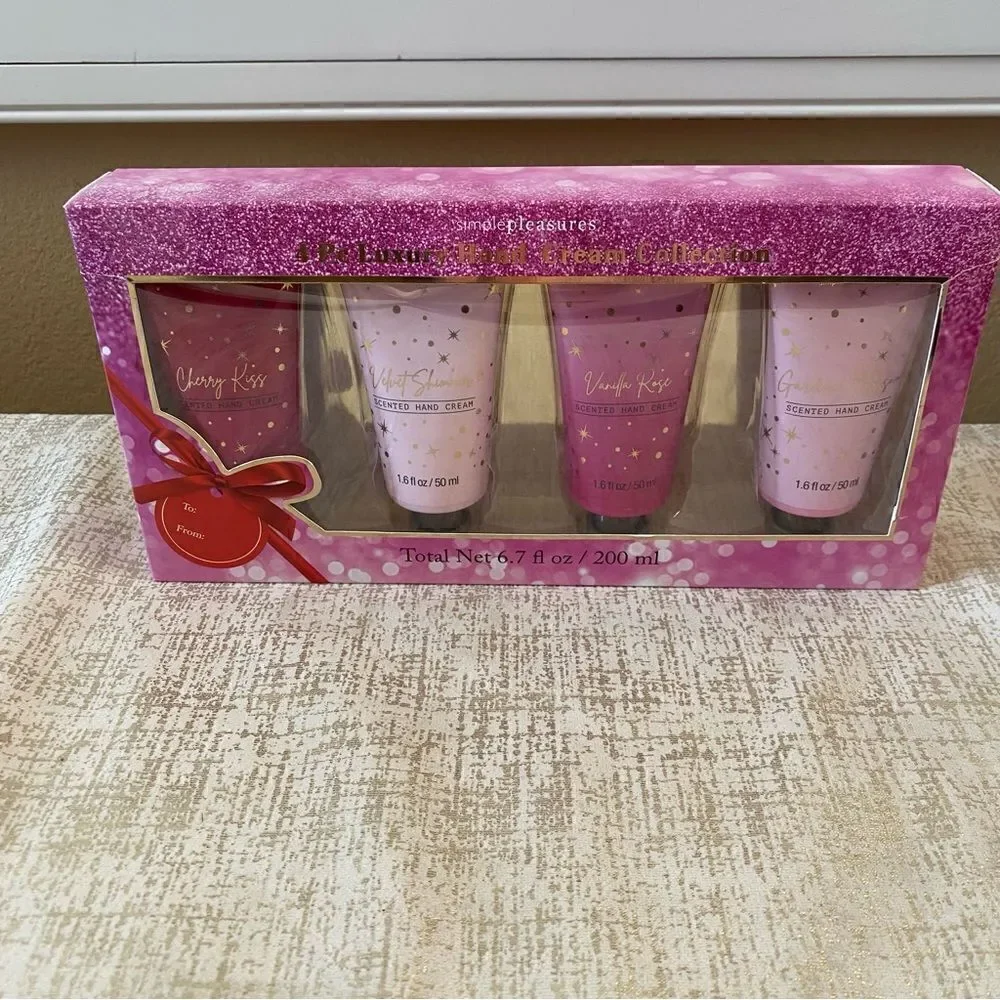 Simple Pleasures 4 Pc Luxury Hand Cream Collection Gift Set New - NWT